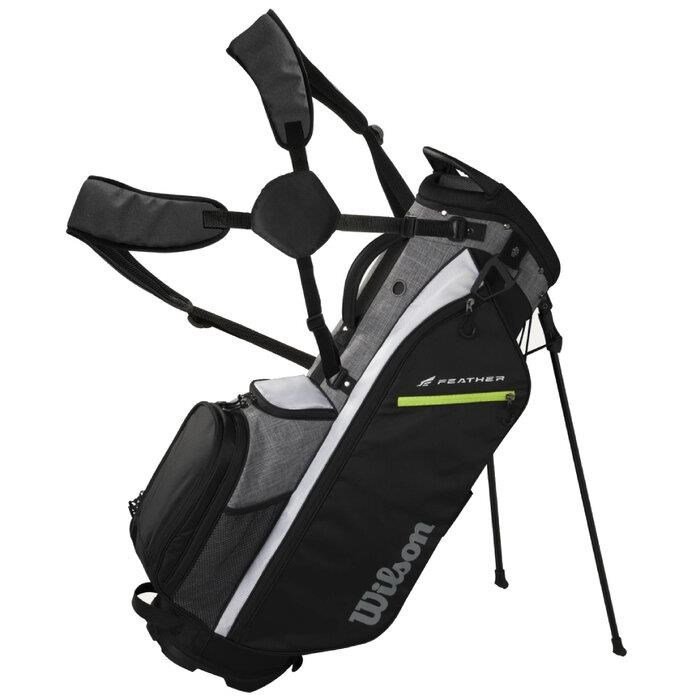 Wilson Feather stand bag, noir/gris/blanc