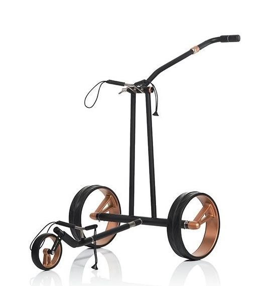 JuCad Phantom Titan Black on Black Rosé 3.0 chariot électrique + sac de transport, rosé