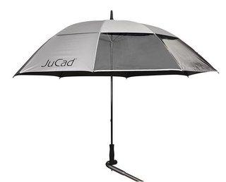 JuCad parapluie coupe-vent & fenêtre avec épingle 68", protection UV, argent
