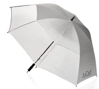 JuCad parapluie coupe-vent & fenêtre avec épingle 68", protection UV, argent
