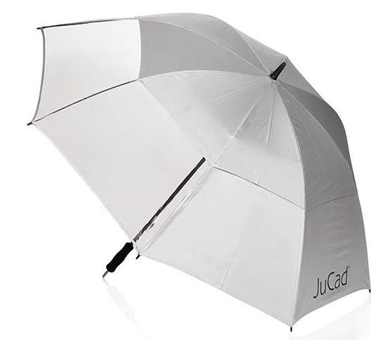 JuCad parapluie coupe-vent & fenêtre avec épingle 68", protection UV, argent