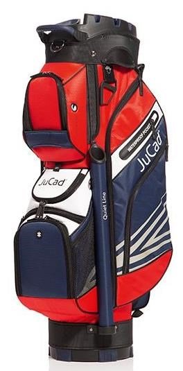 JuCad Quiet Line cart bag, bleu foncé/rouge/blanc
