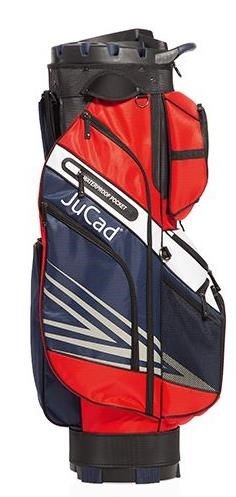JuCad Quiet Line cart bag, bleu foncé/rouge/blanc