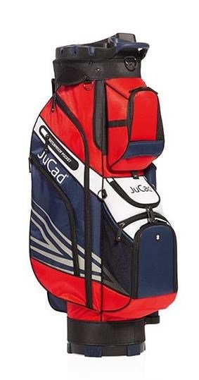 JuCad Quiet Line cart bag, bleu foncé/rouge/blanc