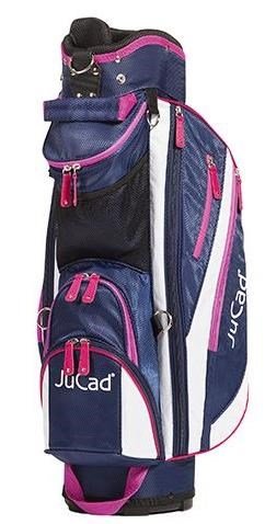 JuCad Junior cart bag, bleu foncé/blanc/rose