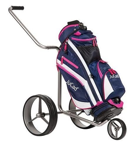 JuCad Junior cart bag, bleu foncé/blanc/rose
