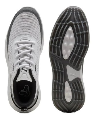 Puma Golf Puma Gruve Sport chaussures de golf homme, blanc/gris