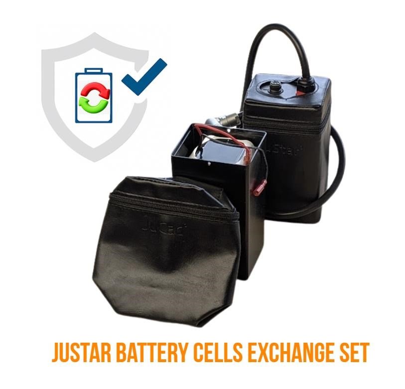 JuStar Powerpack kit de remplacement système sans unité de contrôle montage autonome, incl. boîtier et couvercle pour petites cellules de batterie
