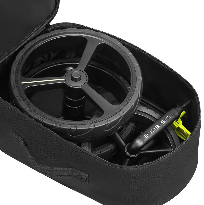 Wishbone Carry Bag Set sac de transport universel à roulettes avec sac de cadre, noir