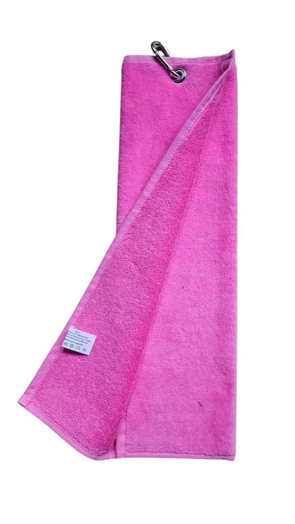 Serviette de golf pliante OEM Trifold, fuchsia
