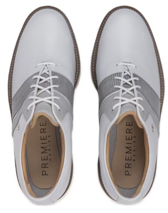 FootJoy Premiere Series Packard chaussures de golf homme, blanc/gris