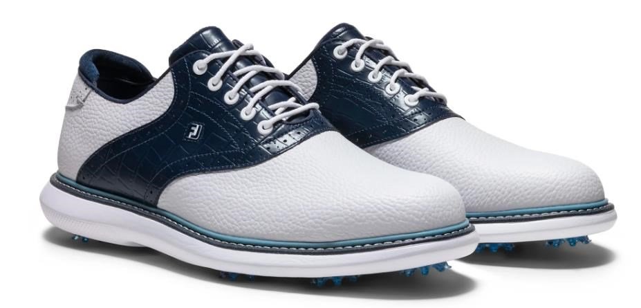 FootJoy Traditions chaussures de golf homme, blanc/bleu