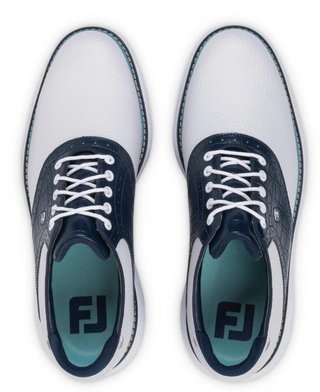 FootJoy Traditions chaussures de golf homme, blanc/bleu
