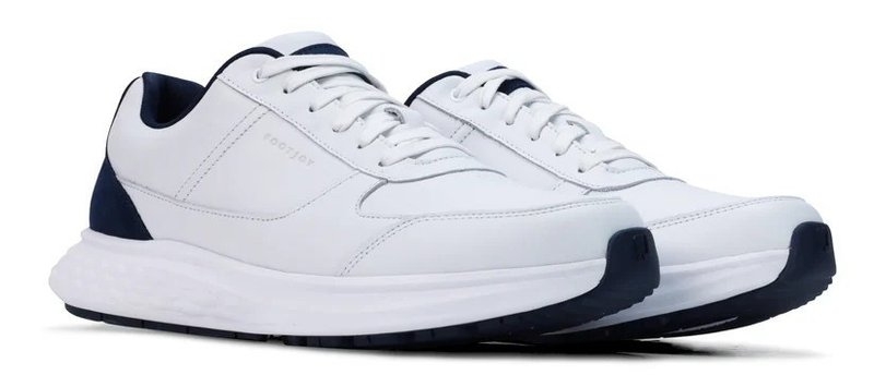 FootJoy Hampton chaussures de golf homme, blanc/marine