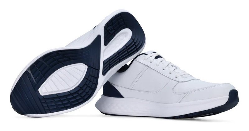 FootJoy Hampton chaussures de golf homme, blanc/marine
