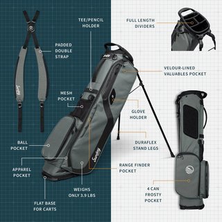 Sunday Golf El Camino pencil bag, midnight green