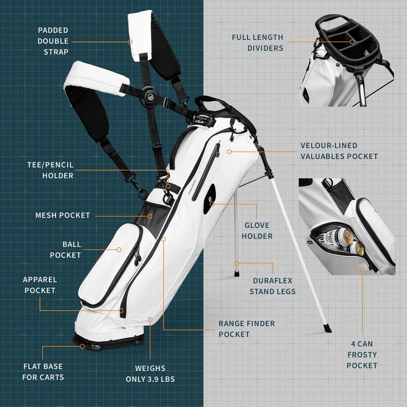 Sunday Golf El Camino S-Class pencil bag, blanc