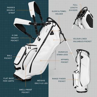 Sunday Golf Ryder S-Class stand bag, blanc