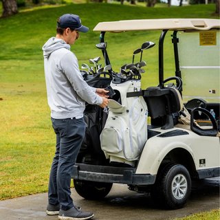 Sunday Golf Big Rig S-Class cart bag, blanc