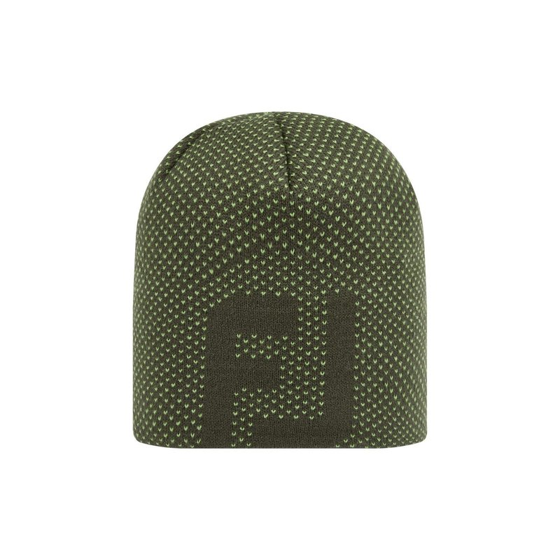 FootJoy FJ Dot Jacquard Beanie bonnet d'hiver, olive/vert acide