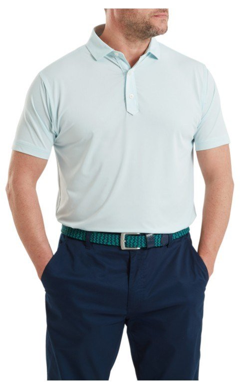 FootJoy Lisle Solid polo homme, bleu glacé