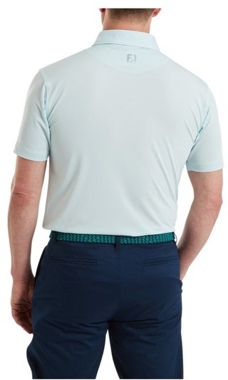 FootJoy Lisle Solid polo homme, bleu glacé