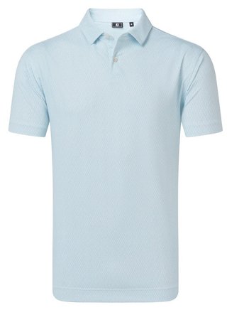 FootJoy Modernist Geo Pique polo homme, blanc/bleu glacé