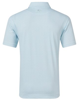 FootJoy Modernist Geo Pique polo homme, blanc/bleu glacé