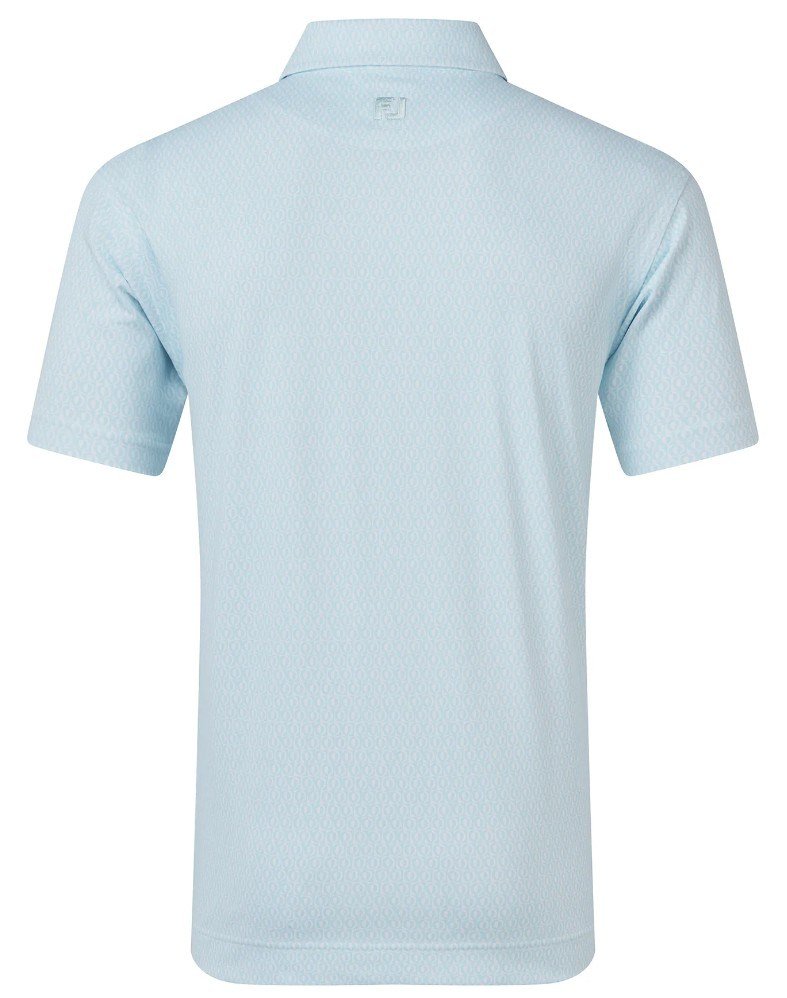 FootJoy Modernist Geo Pique polo homme, blanc/bleu glacé