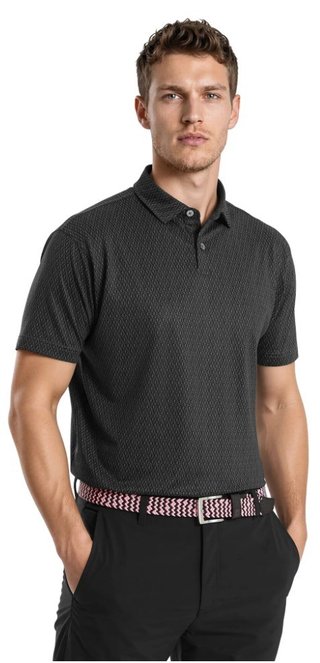 FootJoy Modernist Geo Pique polo homme, charcoal/black