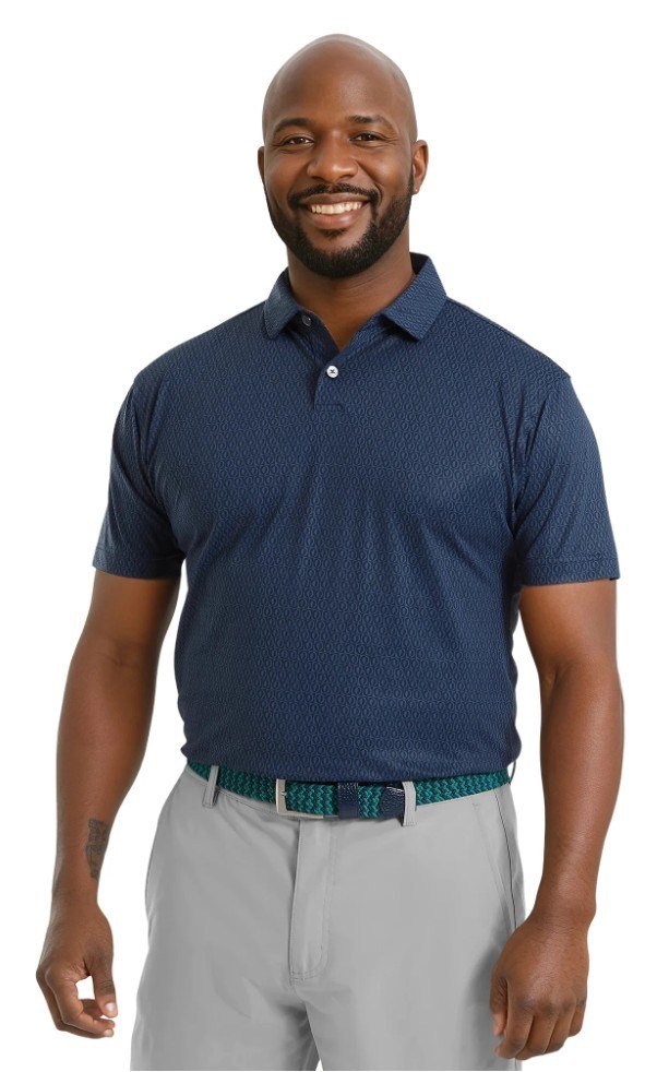 FootJoy Modernist Geo Pique polo homme, navy tonal