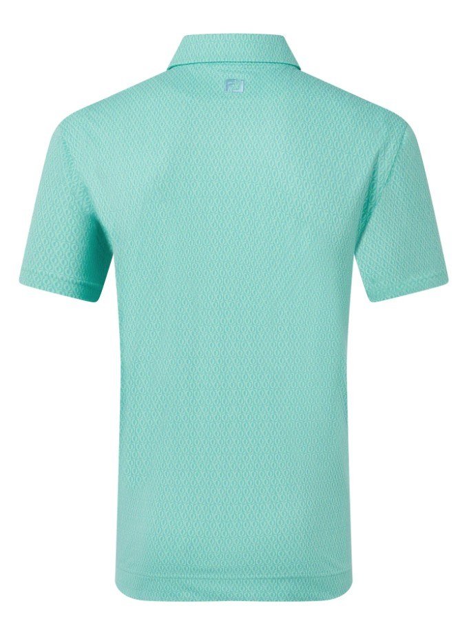 FootJoy Modernist Geo Pique polo homme, blue reef/sea glass