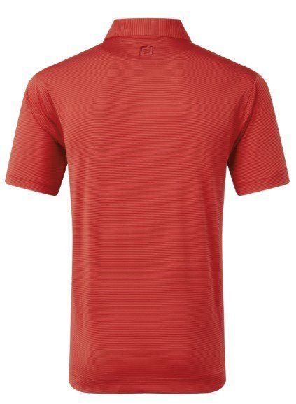 FootJoy Micro Feeder Stripe Lisle polo homme, red tonal