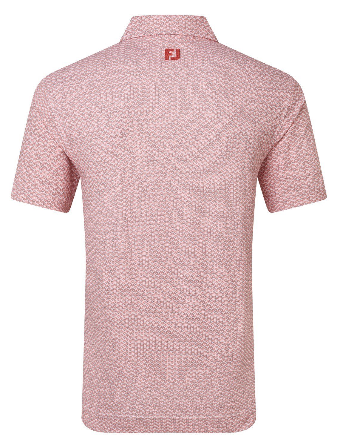 FootJoy Scallop Geo Pique polo homme, nantucket red