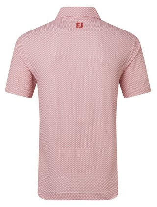 FootJoy Scallop Geo Pique polo homme, nantucket red