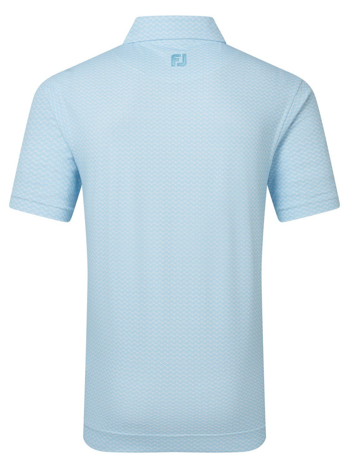 FootJoy Scallop Geo Pique polo homme, blue reef