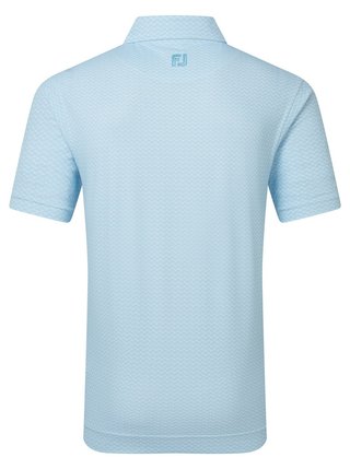 FootJoy Scallop Geo Pique polo homme, blue reef