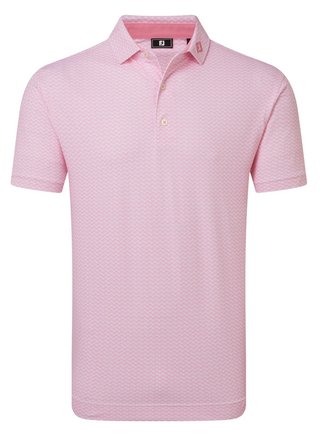 FootJoy Scallop Geo Pique polo homme, pink pop