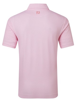 FootJoy Scallop Geo Pique polo homme, pink pop