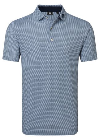 FootJoy Scallop Geo Pique polo homme, navy