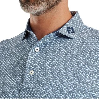FootJoy Scallop Geo Pique polo homme, navy