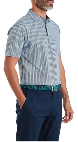 FootJoy Scallop Geo Pique polo homme, navy