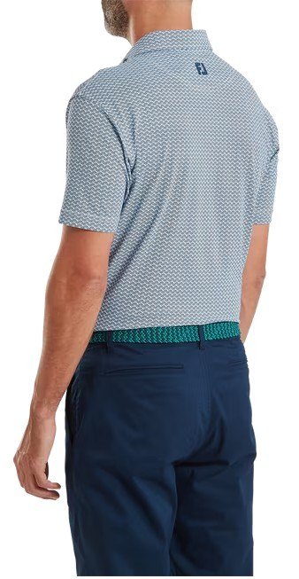FootJoy Scallop Geo Pique polo homme, navy