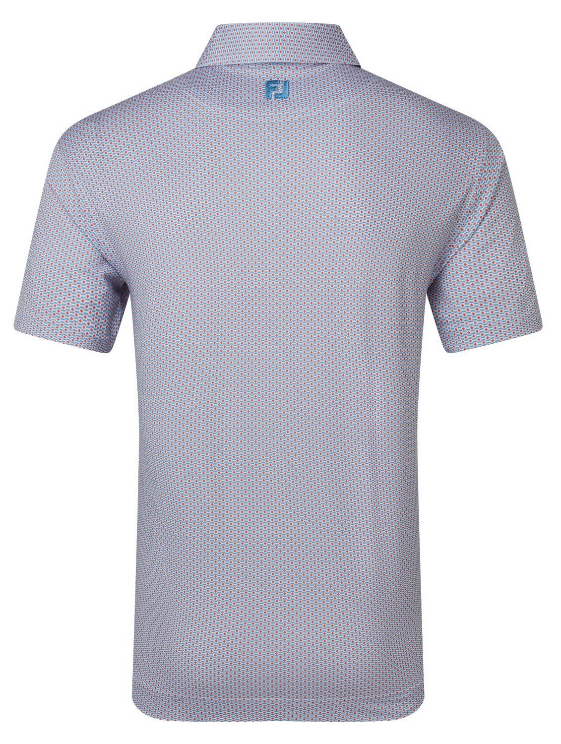 FootJoy Nautical Flag Print Lisle polo homme, nantucket red/coastal blue