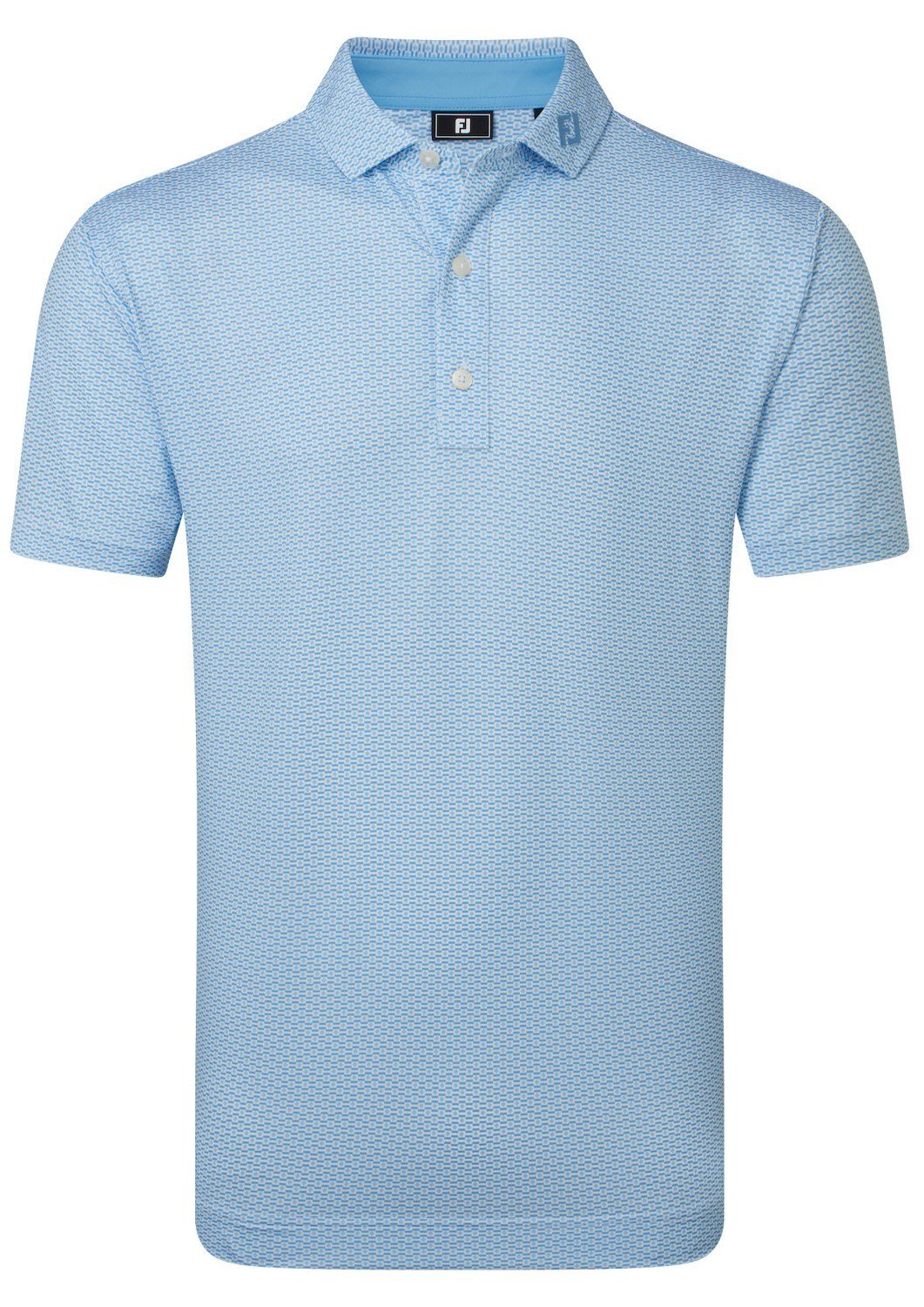 FootJoy Nautical Flag Print Lisle polo homme, blue reef/deep reef