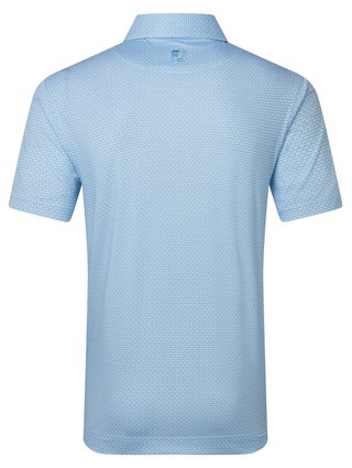 FootJoy Nautical Flag Print Lisle polo homme, blue reef/deep reef