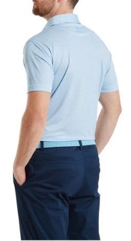 FootJoy Nautical Flag Print Lisle polo homme, blue reef/deep reef