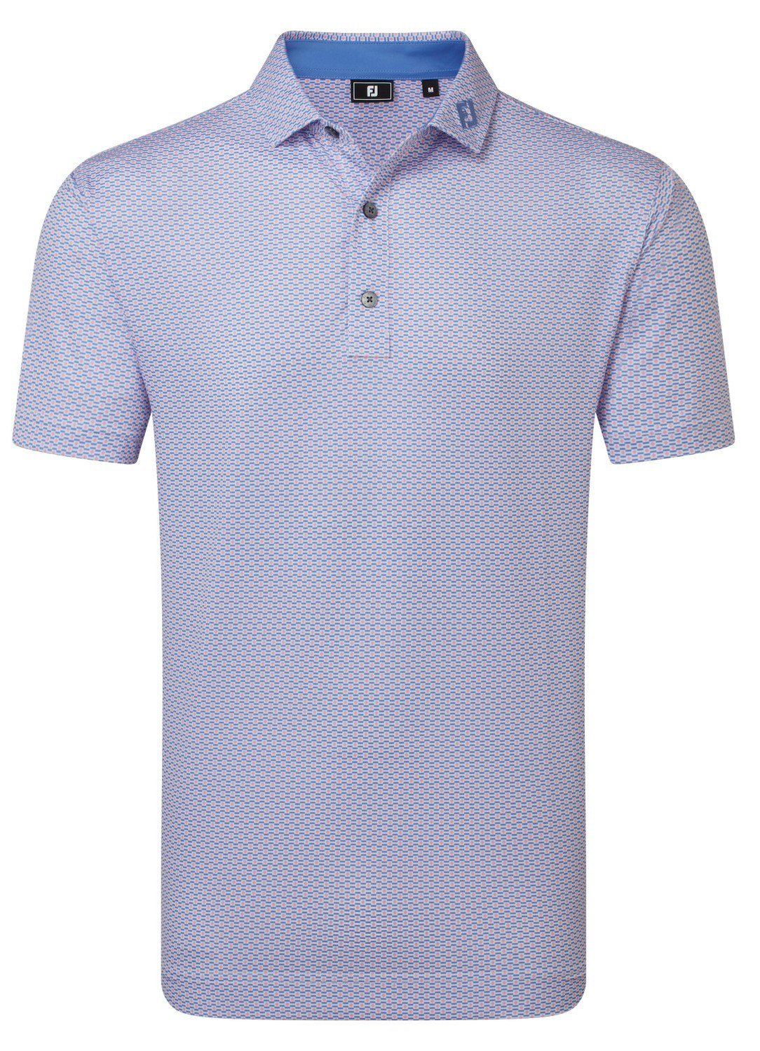 FootJoy Nautical Flag Print Lisle polo homme, pink pop/vivid violet