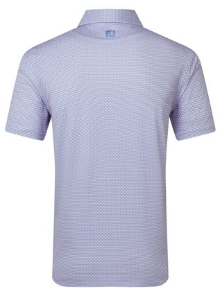 FootJoy Nautical Flag Print Lisle polo homme, pink pop/vivid violet
