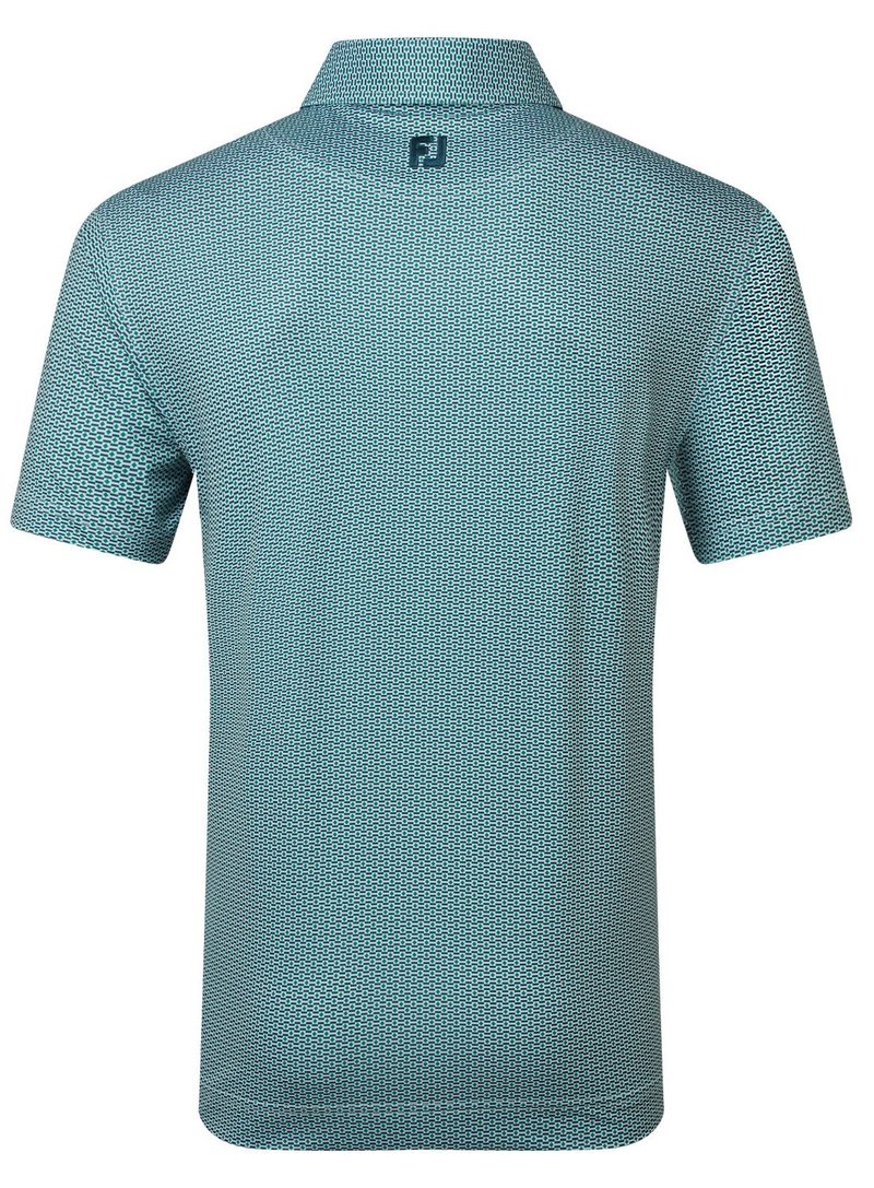 FootJoy Nautical Flag Print Lisle polo homme, field green/navy